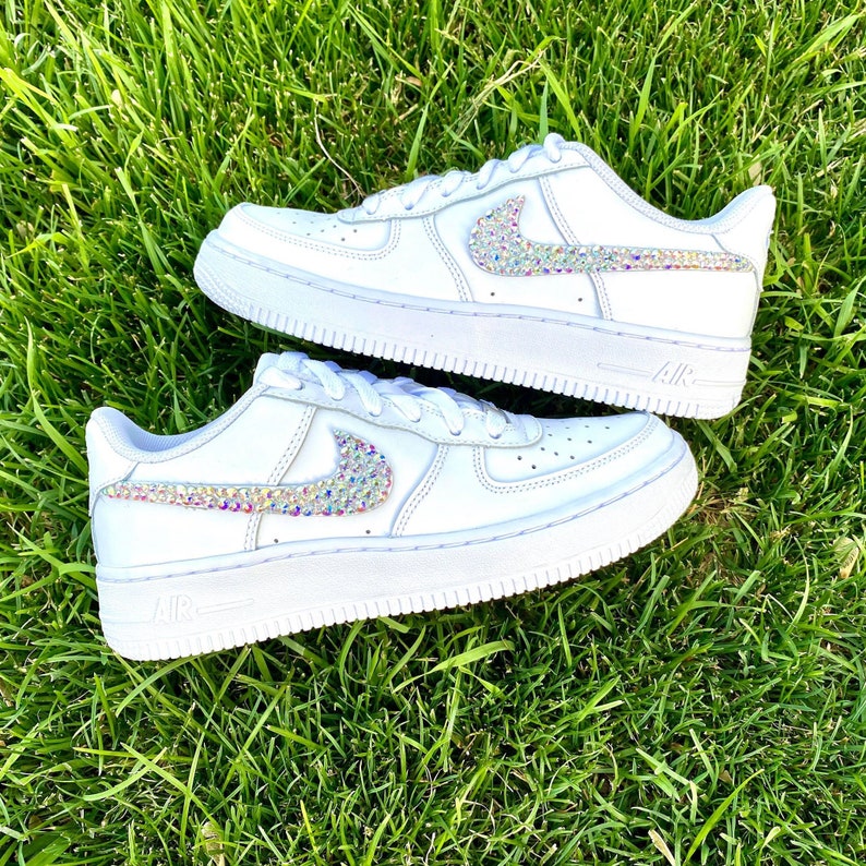 Rhinestone Nike Air Force Ones Custom AF1 Custom Painted | Etsy