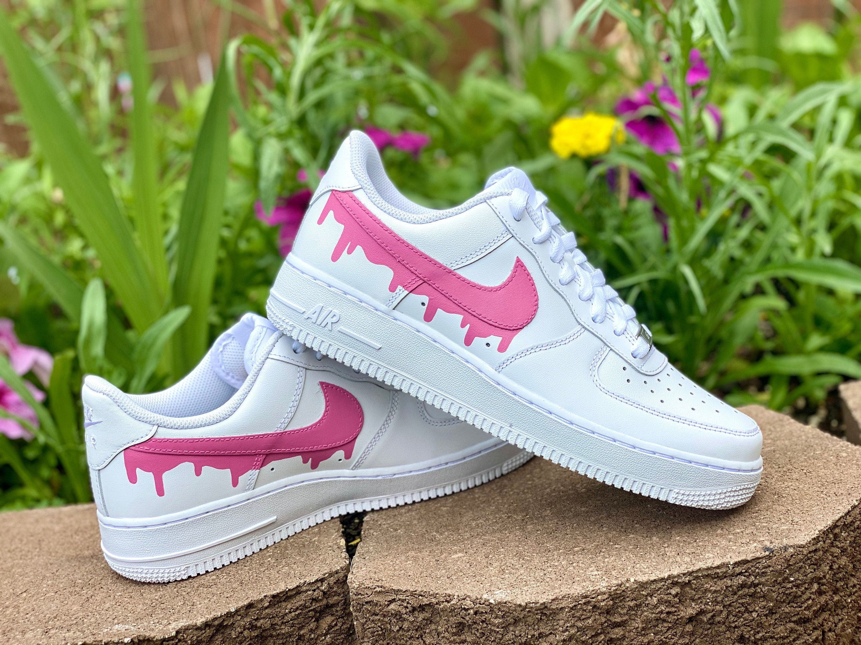 Custom Hot Pink Nike Drip Air Force 