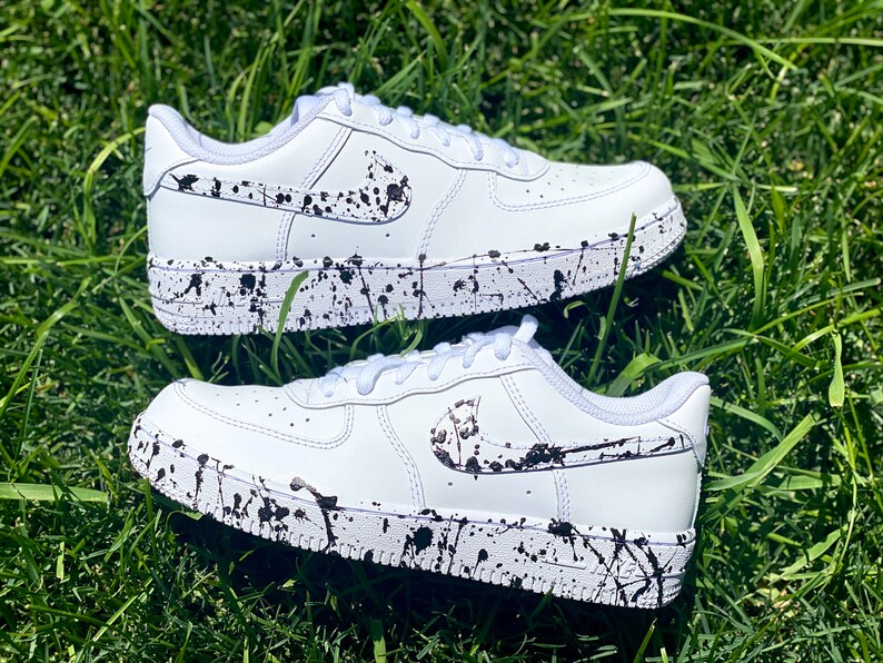 painted black air force ones