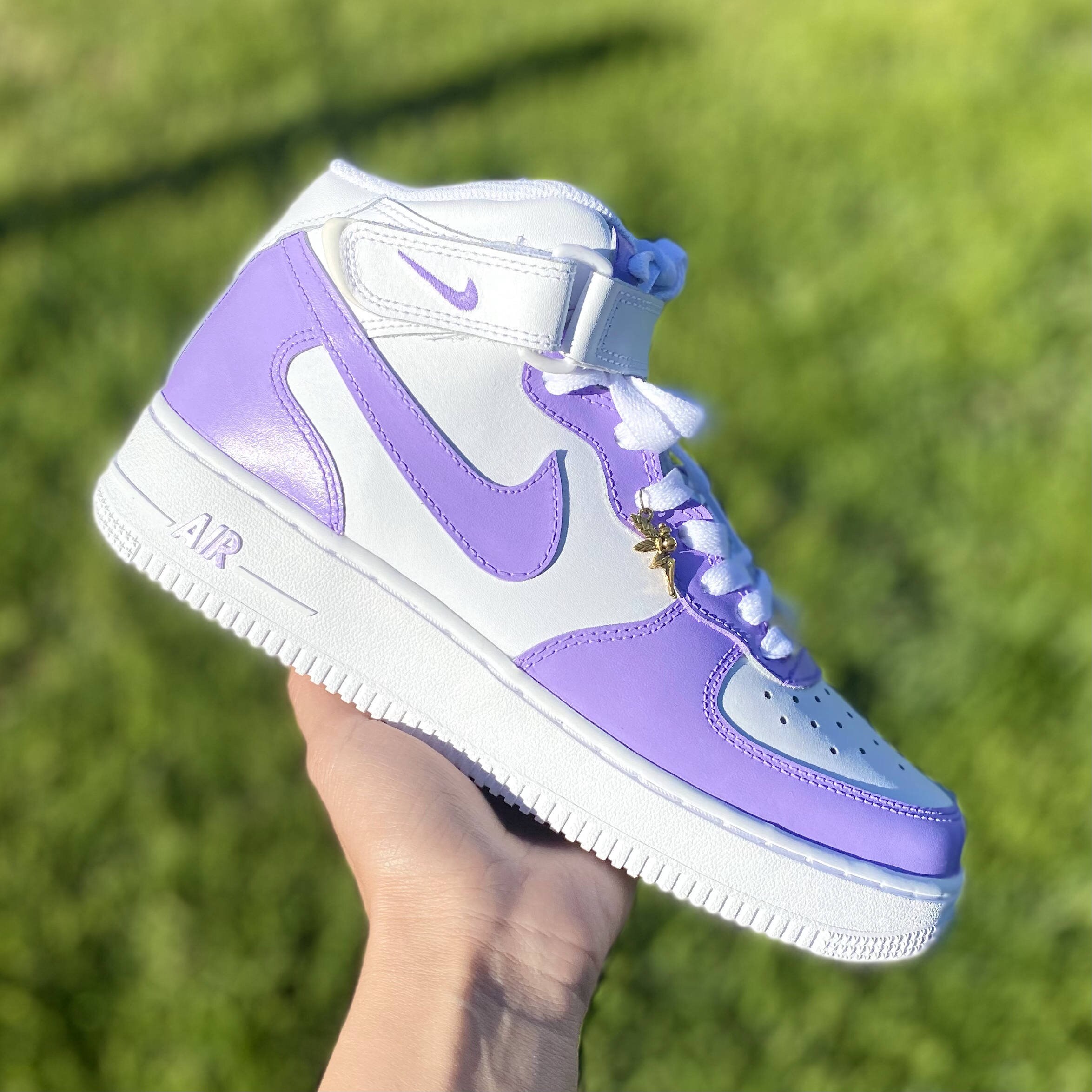 Pick Your Color Custom Nike Air Force Ones Light Purple | Etsy