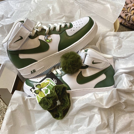 forest green air force ones