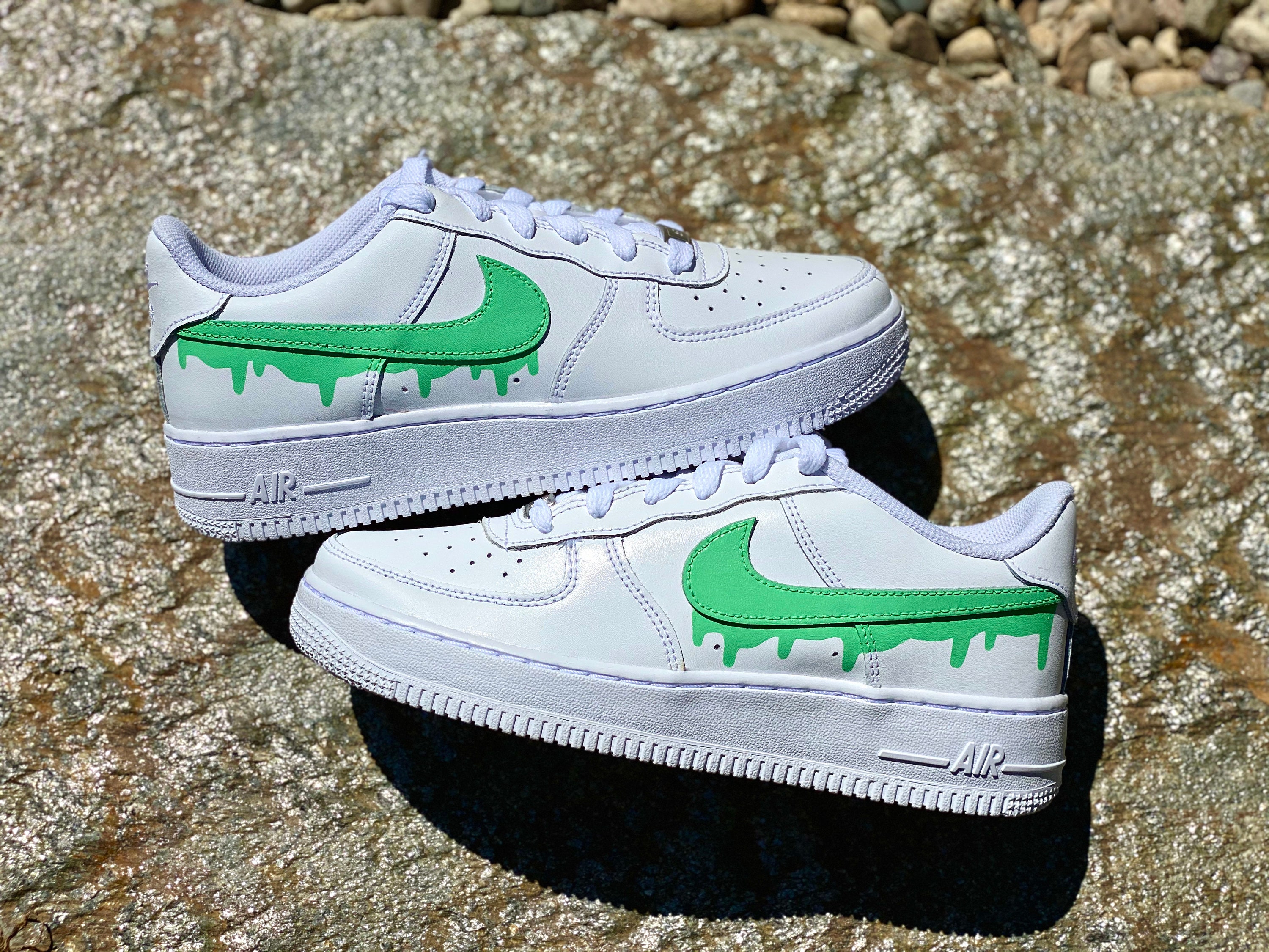 Custom Mint Green Nike Drip Air Force Ones Custom AF1 Etsy