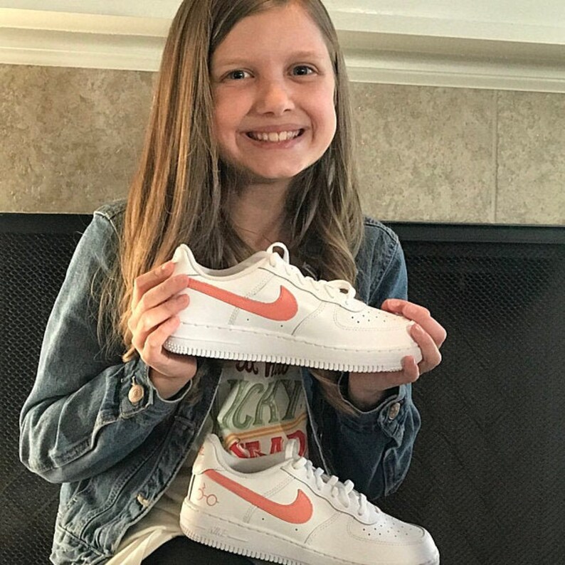 Pick Your Color Salmon Color Custom Nike Air Force Ones | Etsy