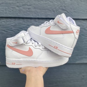 Pick Your Color Salmon Color Custom Nike Air Force Ones | Etsy