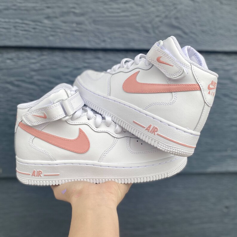 Pick Your Color Salmon Color Custom Nike Air Force Ones | Etsy