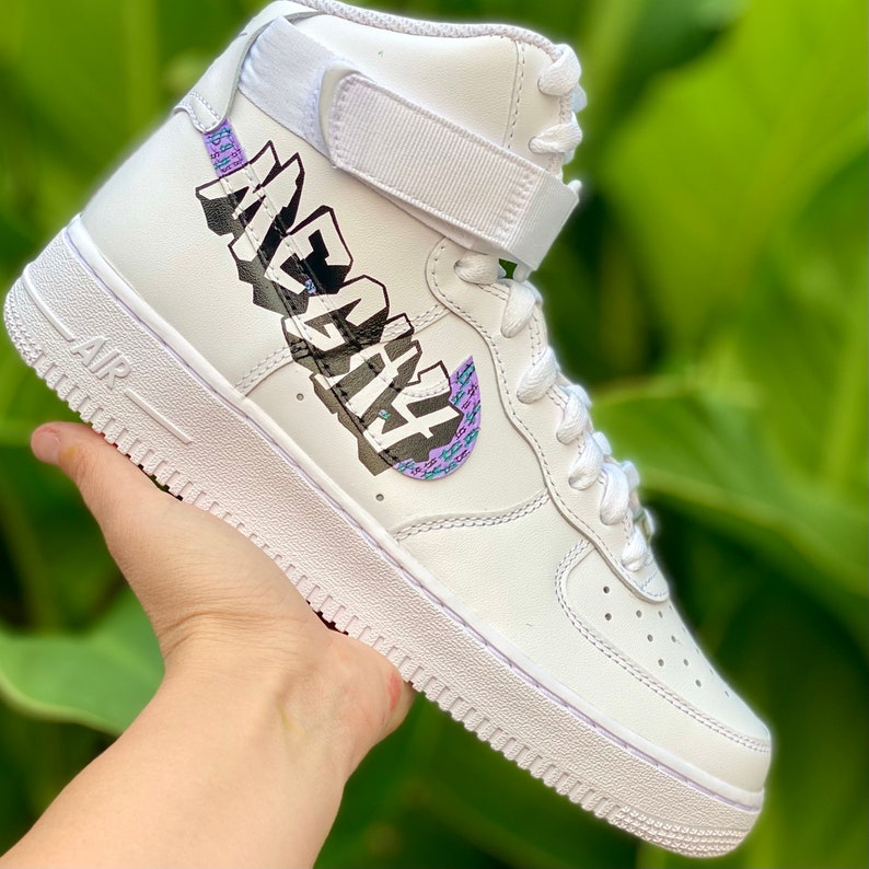 Name Graffiti Nike Air Force Ones 