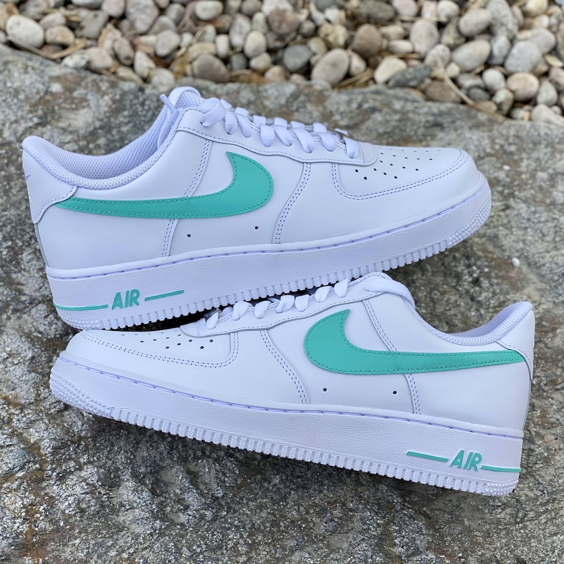 Pick Your Color Custom Nike Air Force Ones Turquoise | Etsy