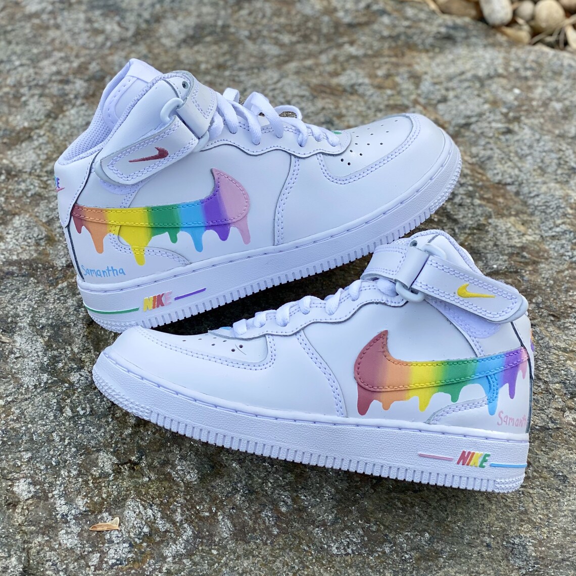 Custom Pastel Rainbow Nike Drip Air Force Ones Custom AF1 | Etsy