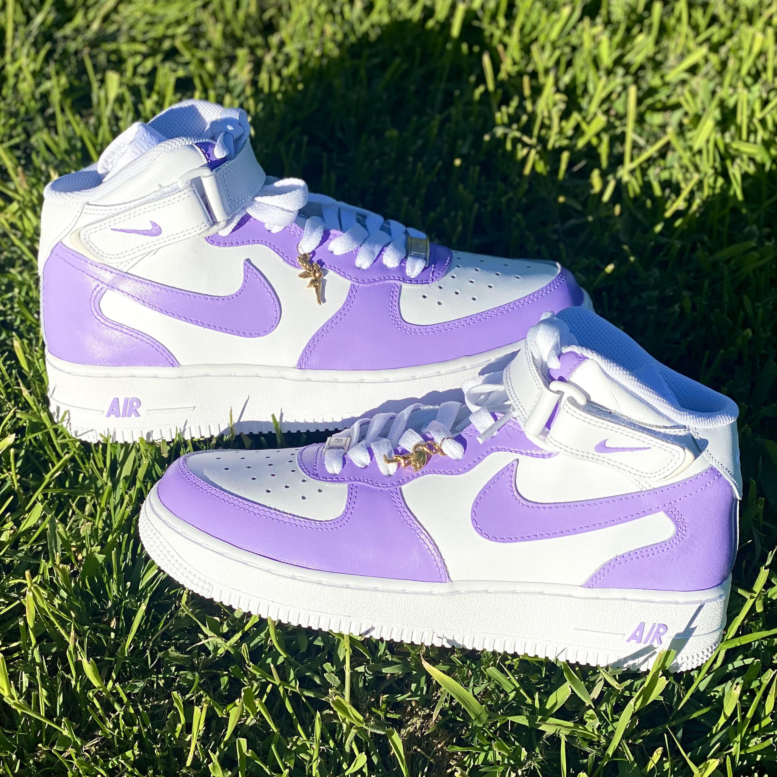 Pick Your Color Custom Nike Air Force Ones Light Purple | Etsy