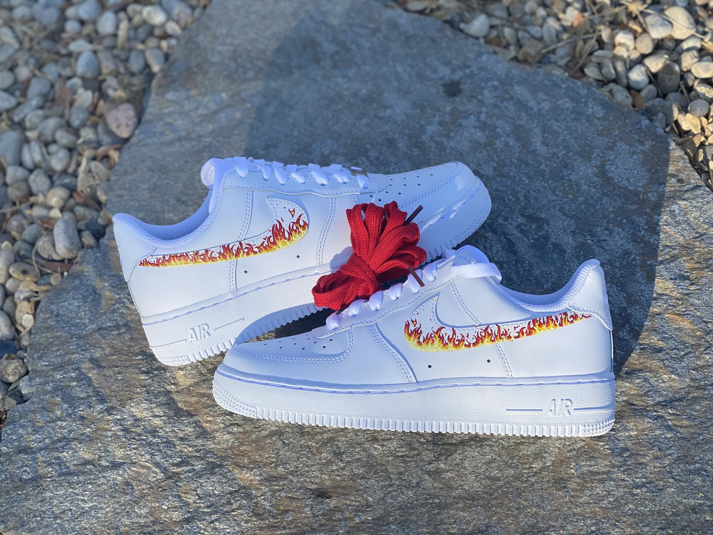 air force 1 custom fire