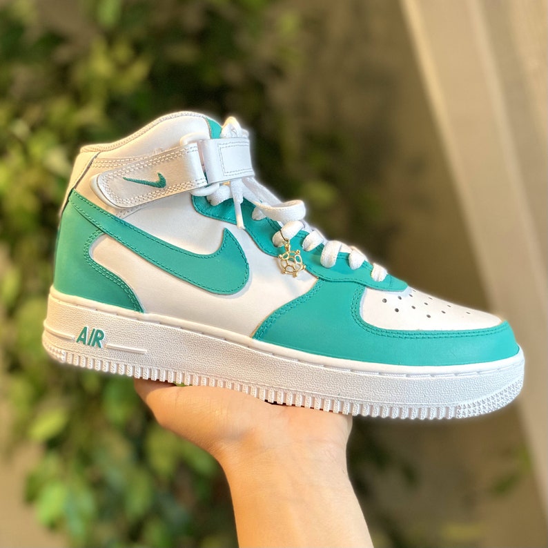 Pick Your Color Custom Nike Air Force Ones Teal / Turquoise | Etsy