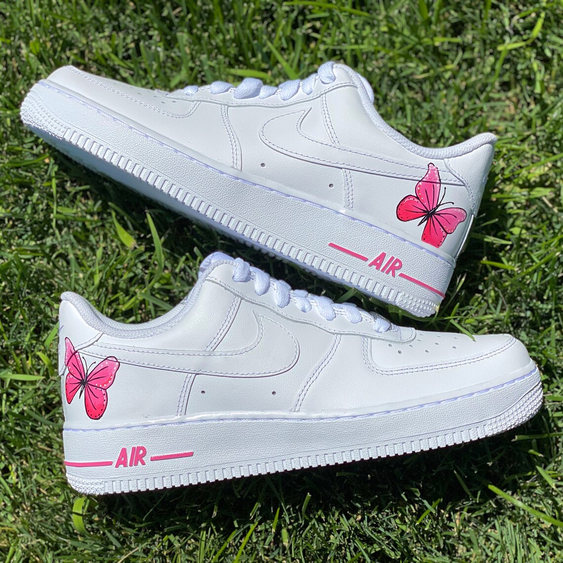 Custom Purple Nike Butterfly Air Force Ones Custom AF1 | Etsy