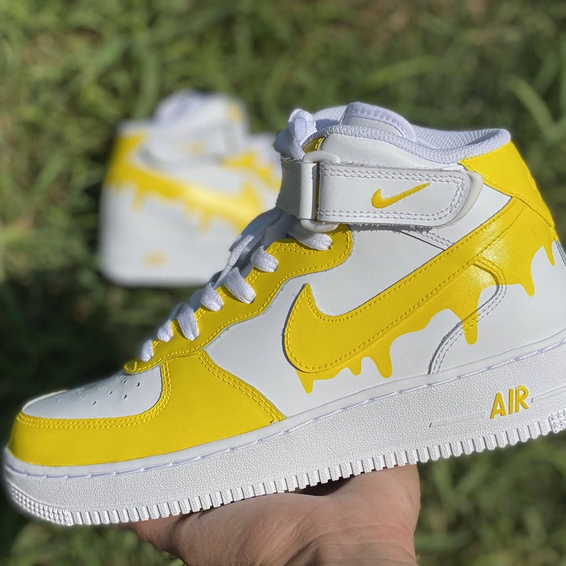 nike air force 1 neon yellow swoosh