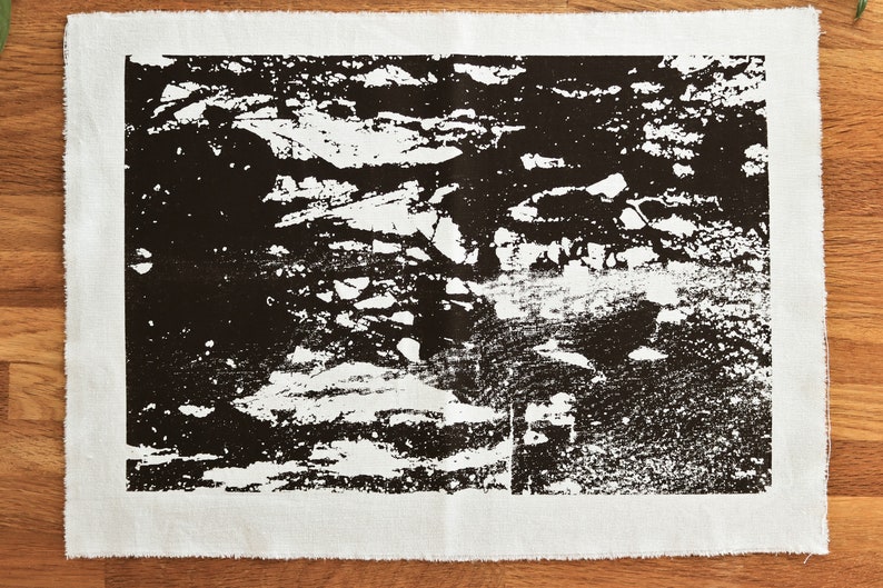 Abstrakte große Patches zum Aufnähen in schwarz weiß Bild 2