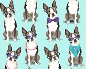 3Wishes Fabrics - A Dog's Life - Ein Hundeleben der schönen Art - Kinderstoff Baumwollstoff Patchworkstoff