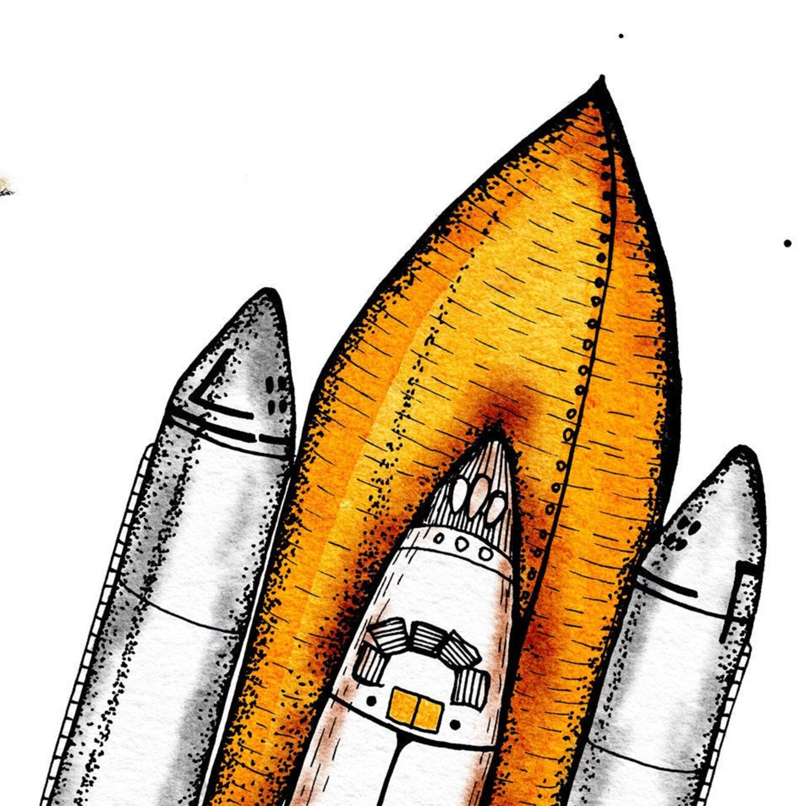 Rocket Wall Art Space Shuttle Print Spaceship Printable Wall | Etsy
