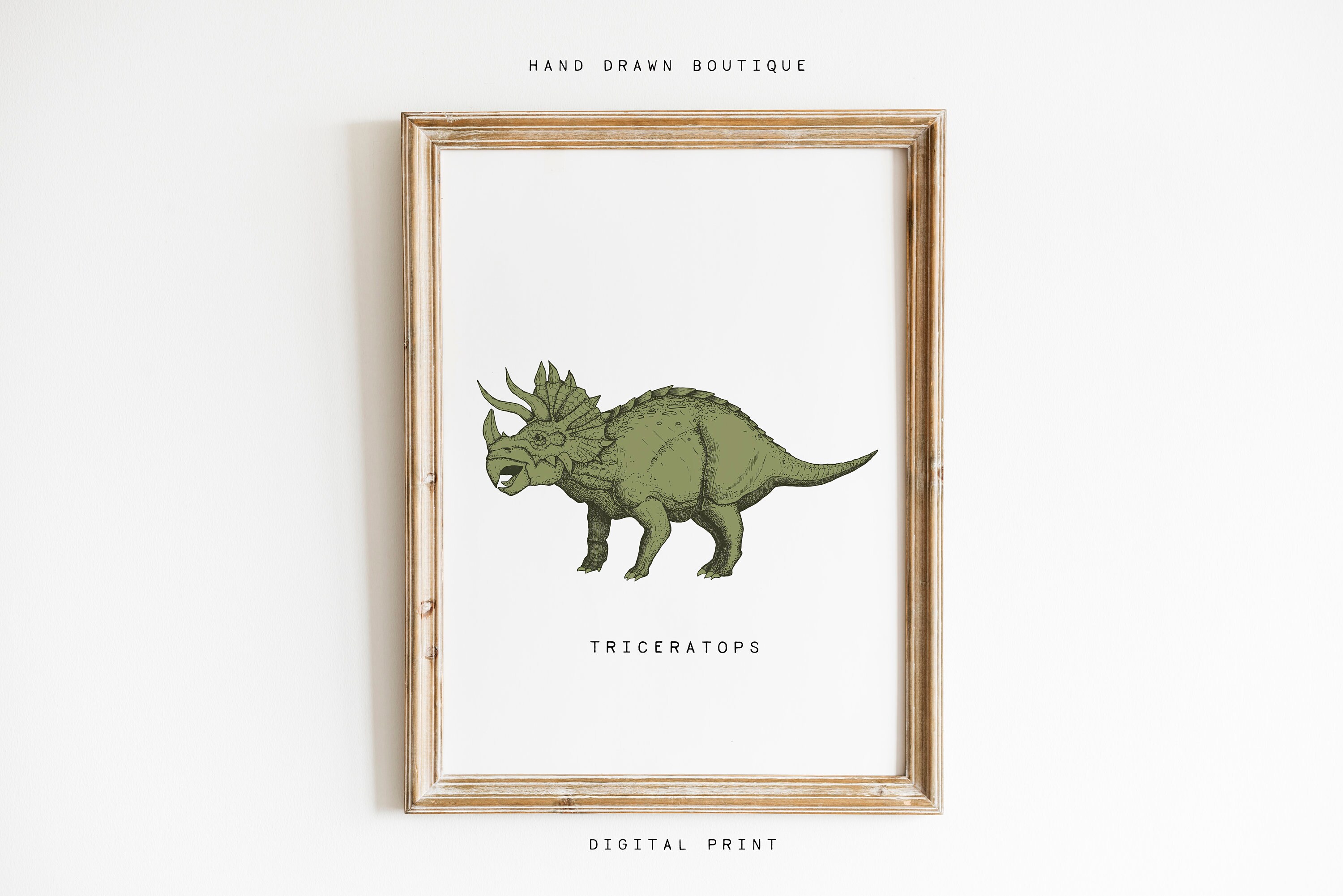 Dinosaur Wall Art Print Set of 6 Prints Dino Nursery Wall Etsy