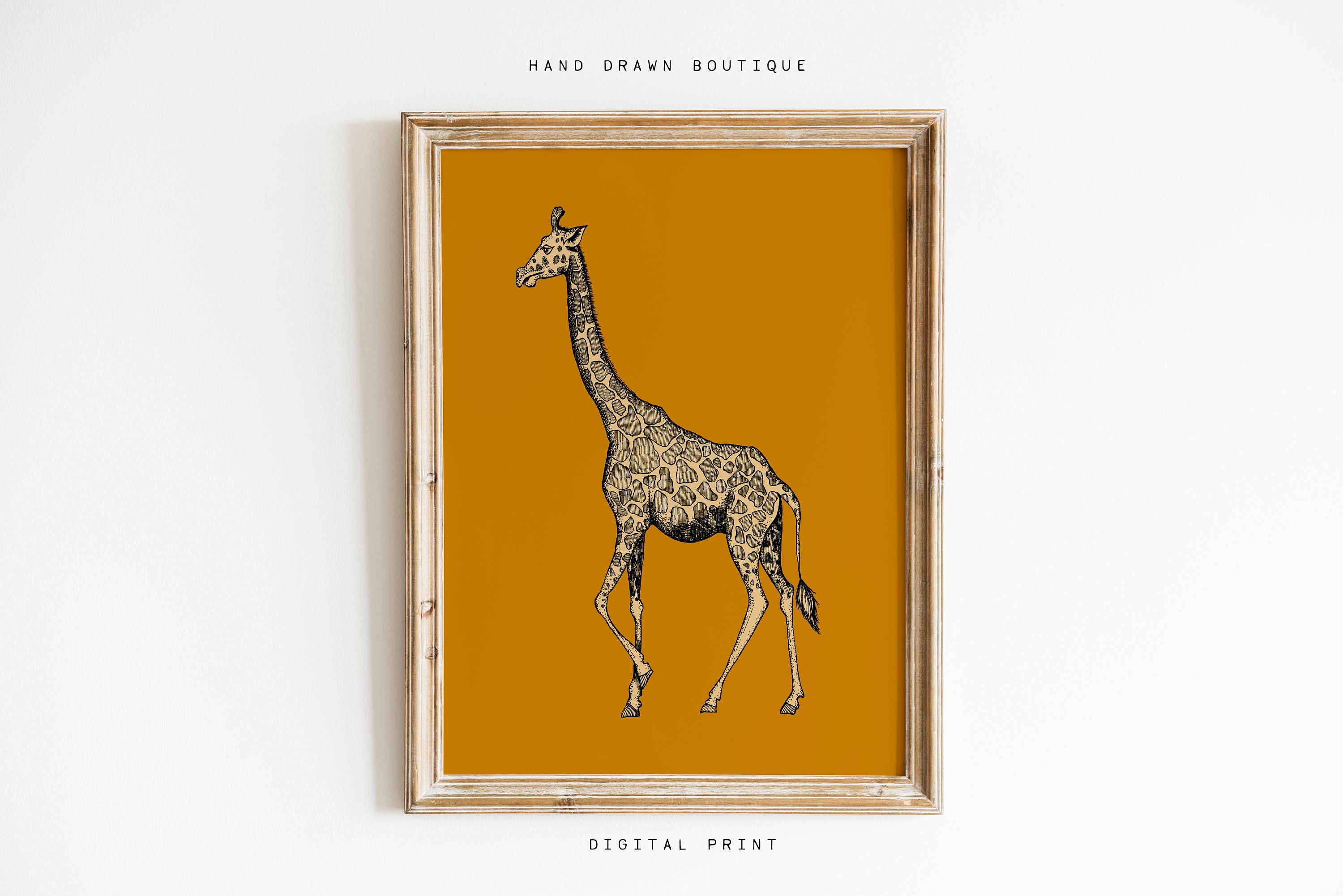 Safari Animals Wall Art Print Set of 4 Prints Animal Nursery Etsy