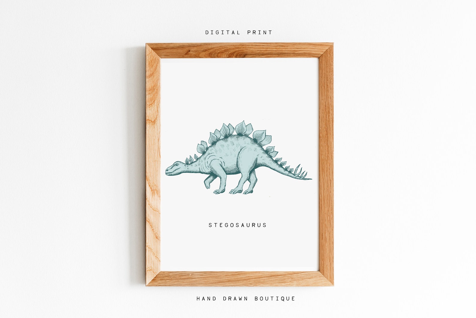 Blue Dinosaur Wall Art Print Dino Set of 4 Prints Navy Blue Etsy