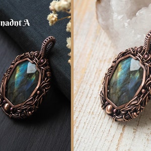 Labradorite Pendant Fantasy Jewelry For Men and Women Pendant A