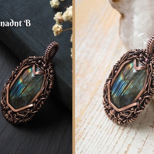 Labradorite Pendant Fantasy Jewelry For Men and Women Pendant B