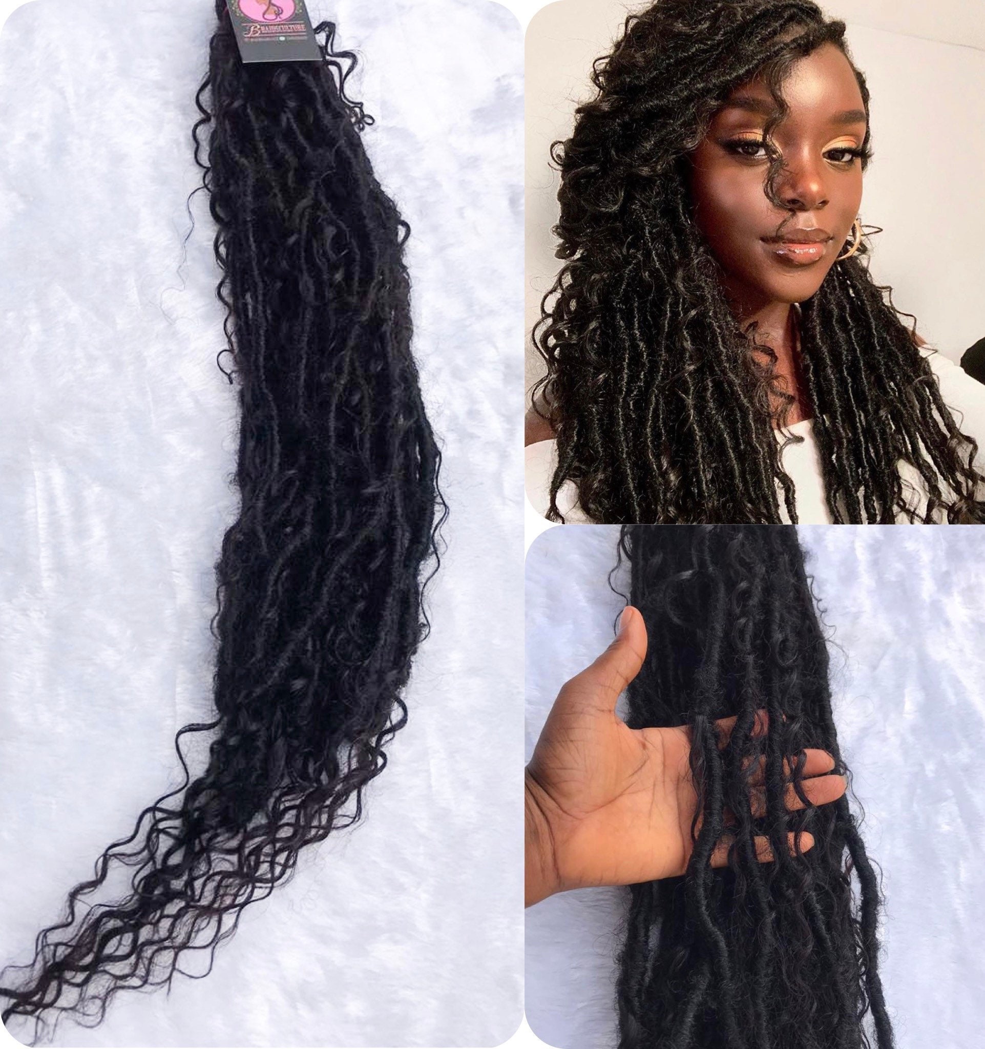 Goddess Faux Locs Crochet Hair Locs Crochet Braids With Curly Ends ...