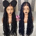 Ready to ship Faux locs Braided wig for black women Knotless Sungas Dreadlocks wig  Full lace wig lace front wig Soft locs wig distressedloc 