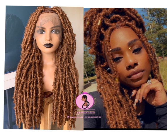 Ginger Hair for Black Women Dreadlocks Faux Locs Braided Wig - Etsy Denmark