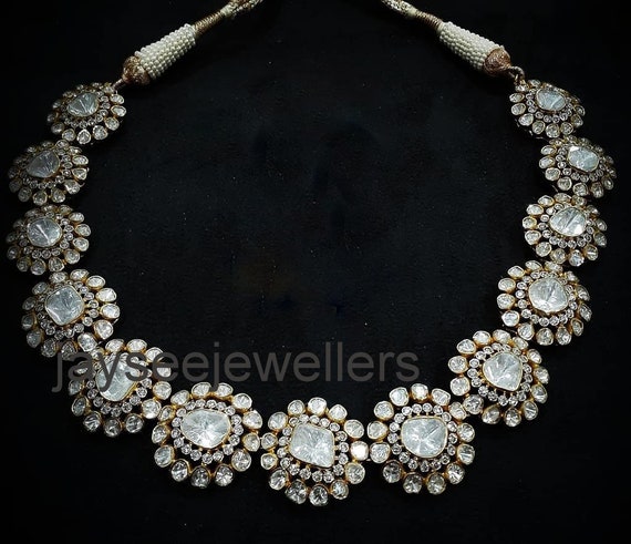 Polki necklace with price discount