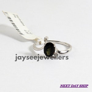 Natural Indicolite Tourmaline Diamond Ring Radiant Gemstone Ring Blue Tourmaline Statement Ring Gift For Her Valentine Jewelry Wedding Ring