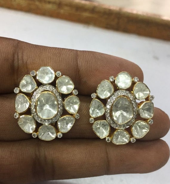 Real polki earrings deals