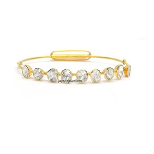 Polki Diamond Bracelet Bangle Polki Diamond River Bracelet Polki Diamond Jewelry 925 Sterling Silver Free Shipping Anniversary Gift Bracelet
