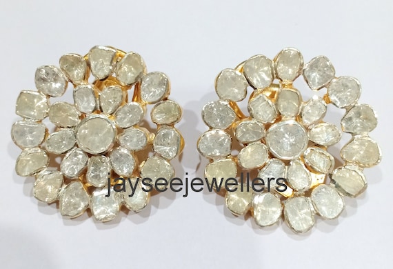 Polki stud best sale earrings
