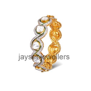 Sparkly Diamond Polki Bracelet Diamond Bracelet 925 Sterling Silver Jewelry Polki Diamond Bracelet Christmas Jewelry Gift For Her On Sale.