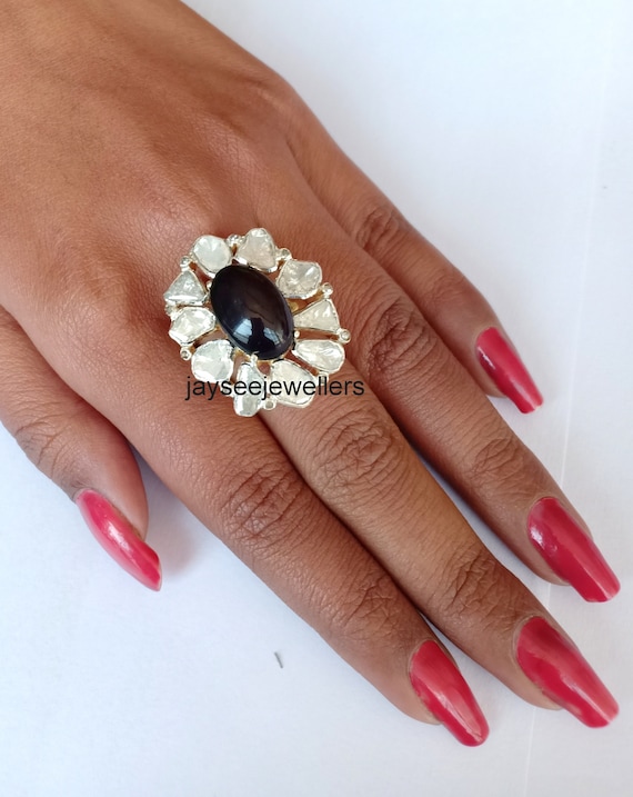 Diamond polki best sale rings