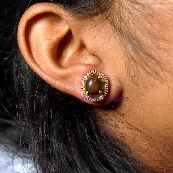 Allie Ethiopian Opal Earrings