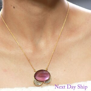 Natural Purple Amethyst,Diamond Pendant,925 Silver, Amethyst Pendant, February Birthstone Pendant, Prong Setting Pendant,Amethyst Jewelry.