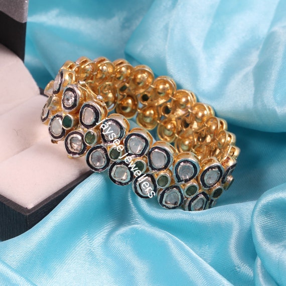 Polki Diamond Bracelet  Let your hands grab all the attention with  sparkling Polki Diamond bracelets and accessories from the House of  Creative Jewellers by Anurag Jain  By Creative Jewellers by
