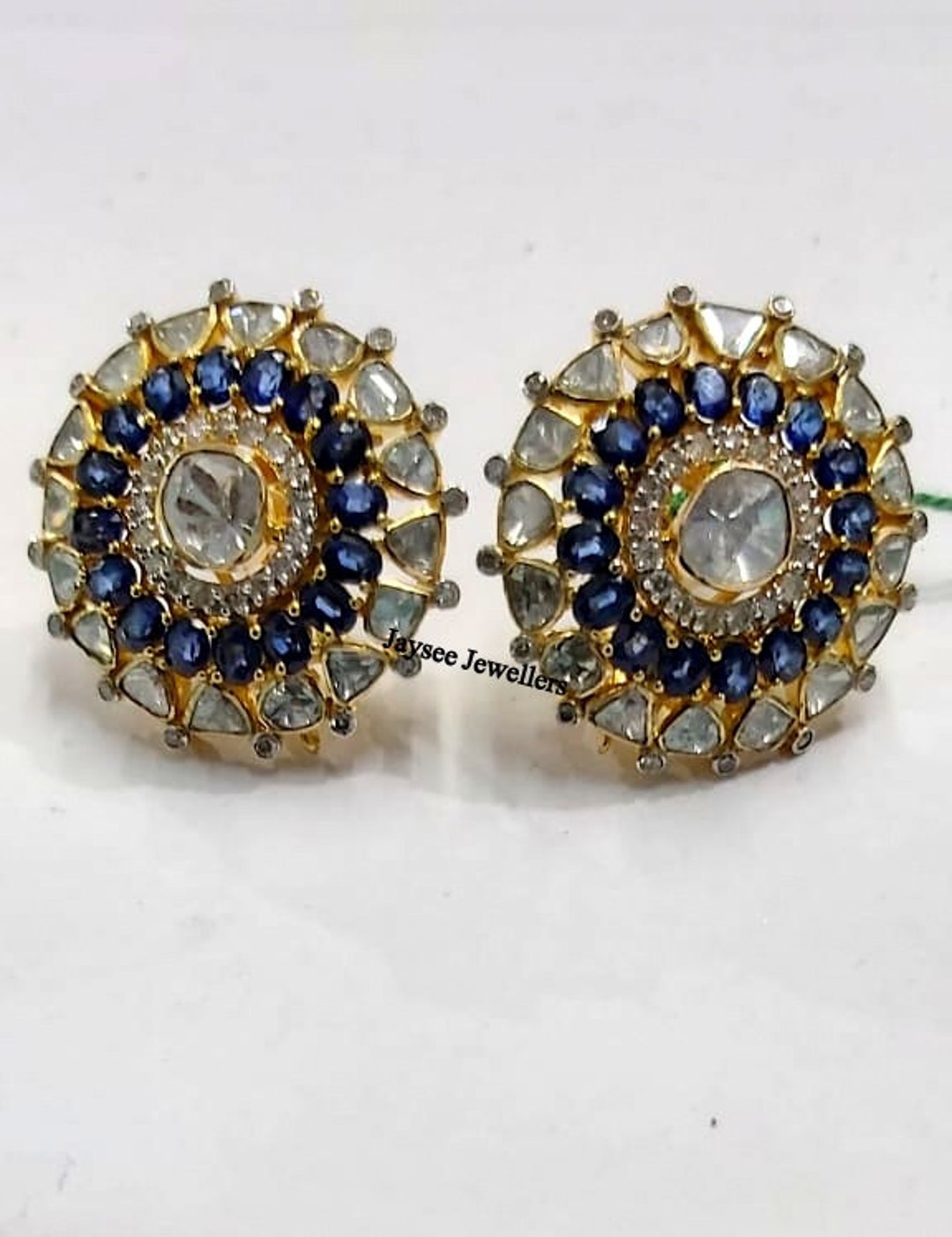 Silver polki earrings Clearance