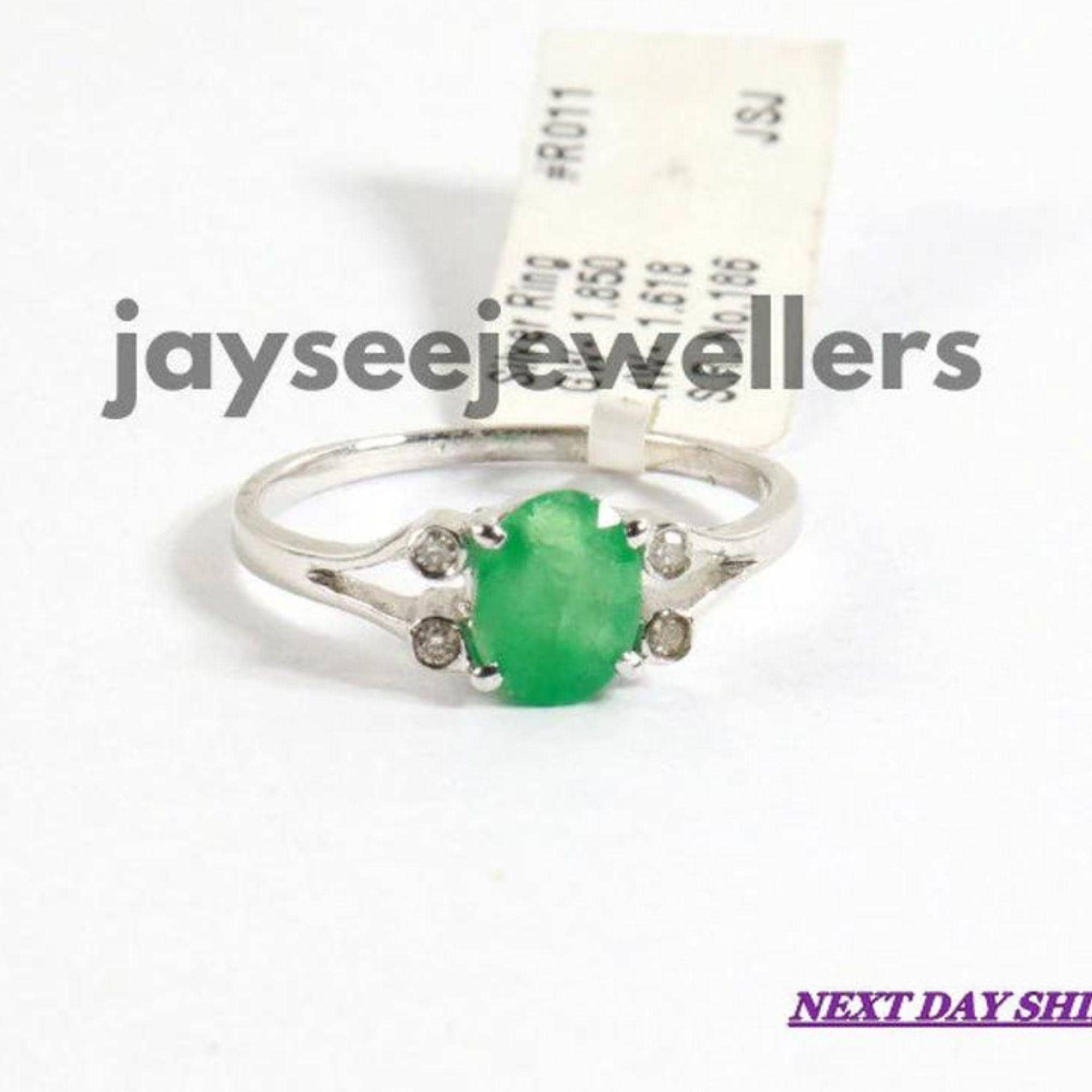 Natural Emerald Ring: Handmade 925 Sterling Silver, May Birthstone