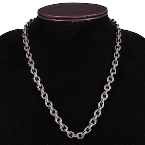 Natural Pave Diamond Necklaces 925 sterling silver Vintage Designer Handmade Necklace Hinged Diamond Chain Necklace Fine Quality Chain