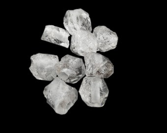 8～10mmハーキマーダイヤモンド原石ビーズ、ドリル加工されたハーキマーダイヤモンド原石、ハーキマー原石原石、ルース原石ハーキマーダイヤモンド