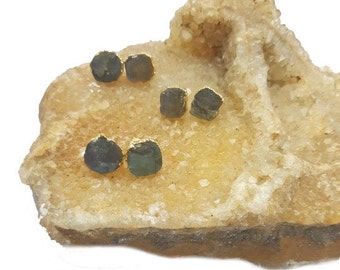 Raw Labradorite Studs- Labradorite Earring-raw gemstone studs | rough studs- 1Pair