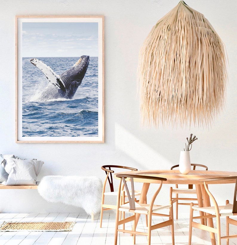 Whale Art Print Humpback Whale Wall Art Coastal Photo Art | Etsy