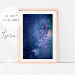 Sternbild Print, Planet Print, Sternenhimmel, Nachthimmel Poster, Astronomie Kunstdruck, Milchstraße Druck, Universum Wandkunst, Digitale Kunst