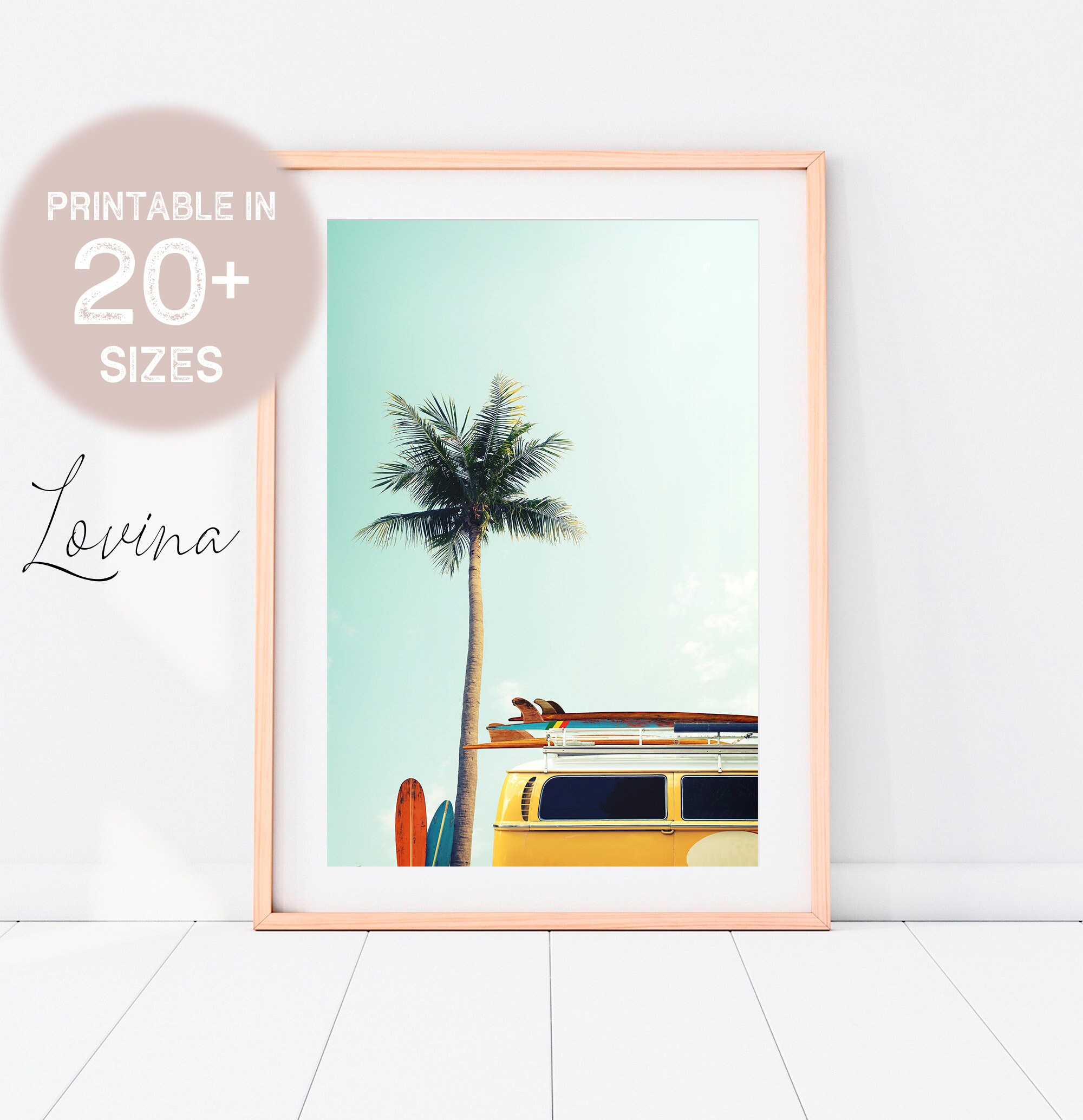 Palm Tree Vintage Wall Art Print Download Digital Prints Prints