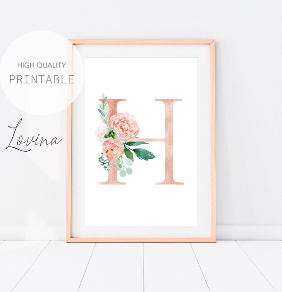 H Alphabet In Rose
