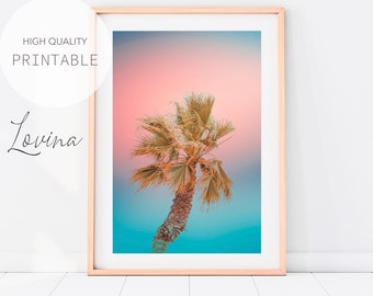 Palm Tree Print, Large Beach Poster, Palm Tree Decor, Palm Tree Wall Art, Printable Palm Trees, Palm Photography, Palm Tree Digital Download