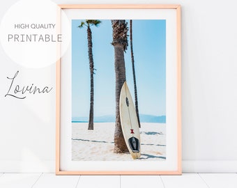 Surfboard Print, Surf Beach Print, DIGITAL DOWNLOAD, Surf Photography Art, Surfing Poster, Surf Print, Surfboard Wall Art, Surf Beach Poster