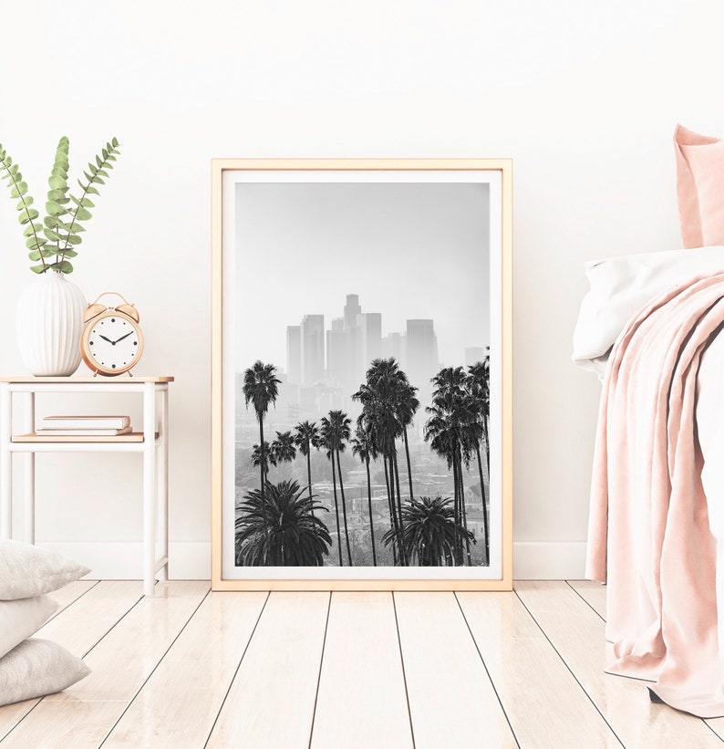 Los Angeles Poster California Wall Art Los Angeles Skyline Etsy UK